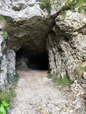 Vstup do tunelu číslo 8. V tunelu jsou rozsáhlé podzemní prostory a 5 střílen pro děla (vlastní foto)