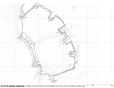 Acrocorinth 3. brána plan.jpg
